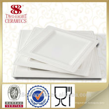 Белые Керамические Квадратные Плиты Для Ресторана, Фарфор Квадратной Пластины